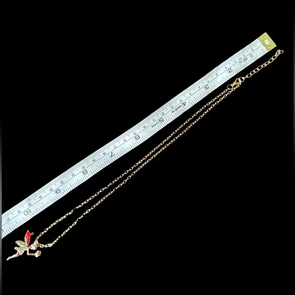 🆕 Tinkerbell Fairy Necklace - Gold - Picture 4 of 4